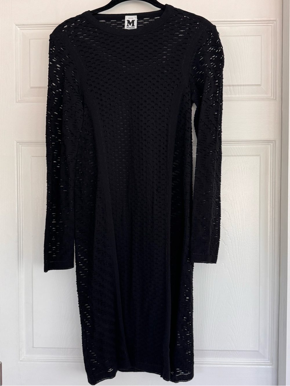 M by Missoni Long-Sleeve Knit Dress with Slip